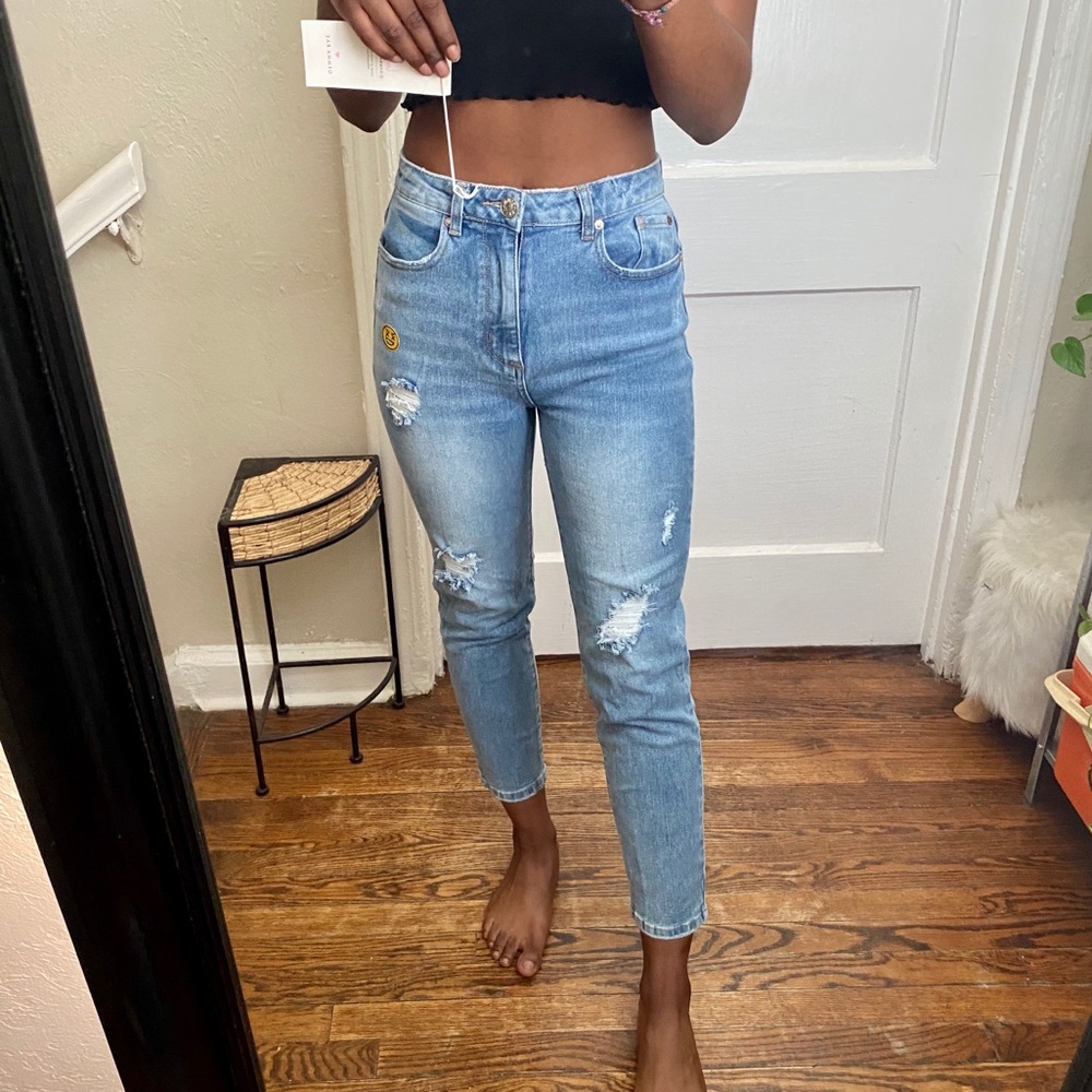 high rise mom jeans